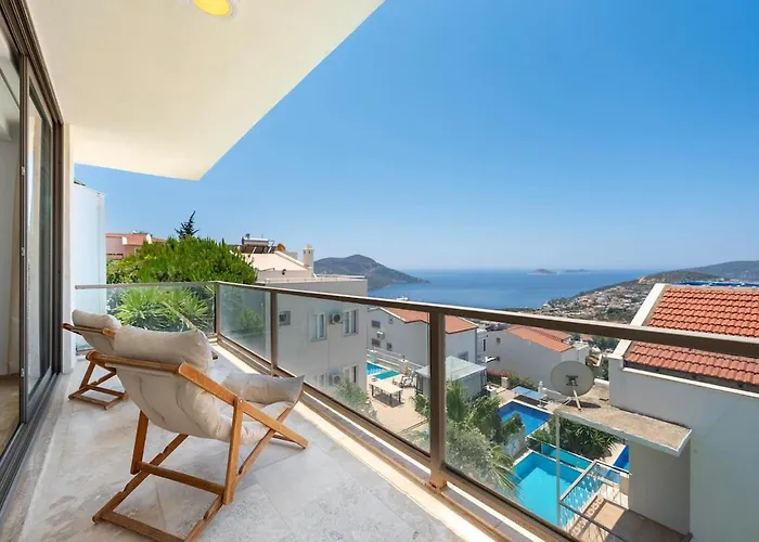 Tatil Evi Luxury Seaview 2 Bedroom In Kalkan *